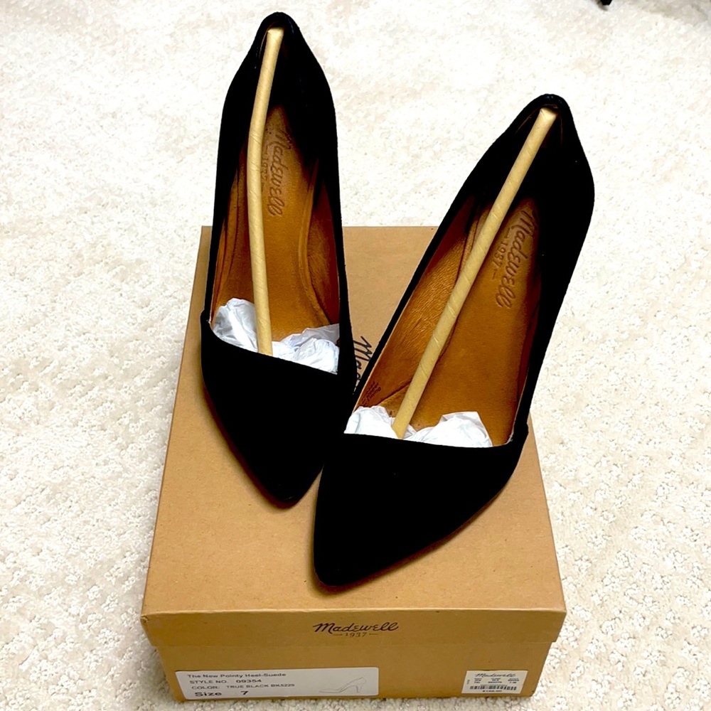 Madewell Mira Heel - True Black Suede